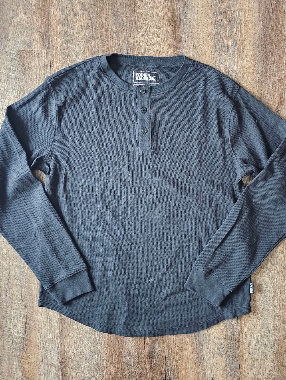 Eddie Bauer grey long sleeve thermal shirt 100% Cotton #thermal #winterwear